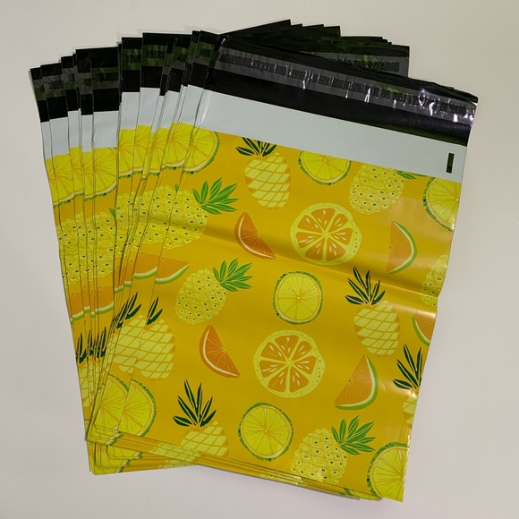 30pc 10x13 Pineapple Designer Poly Mailers - Picture 4 of 4